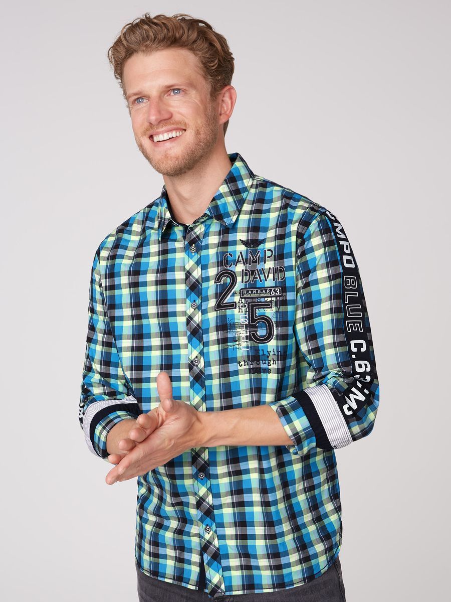 рубашка neon blue