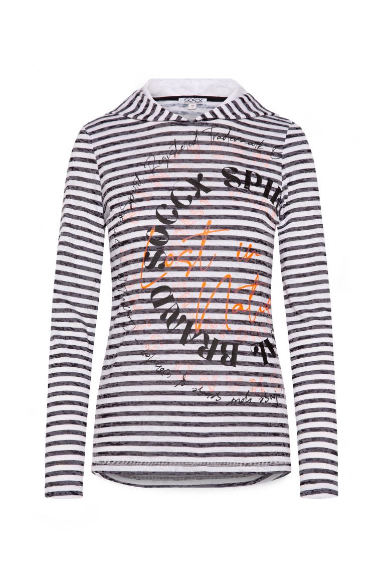 лонгслив ivory / black