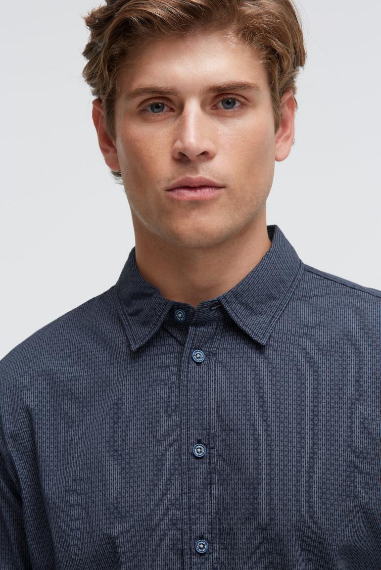 рубашка muscle fit blue navy