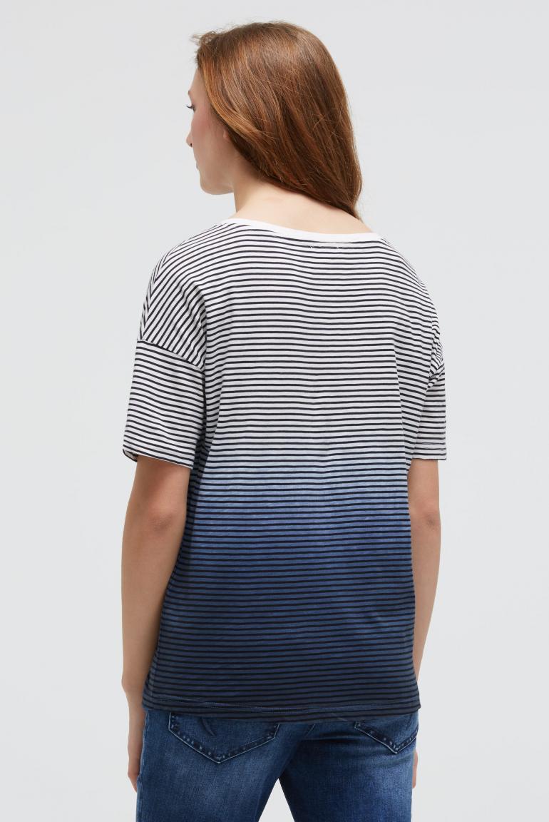 футболка dip dye ivory / blue navy