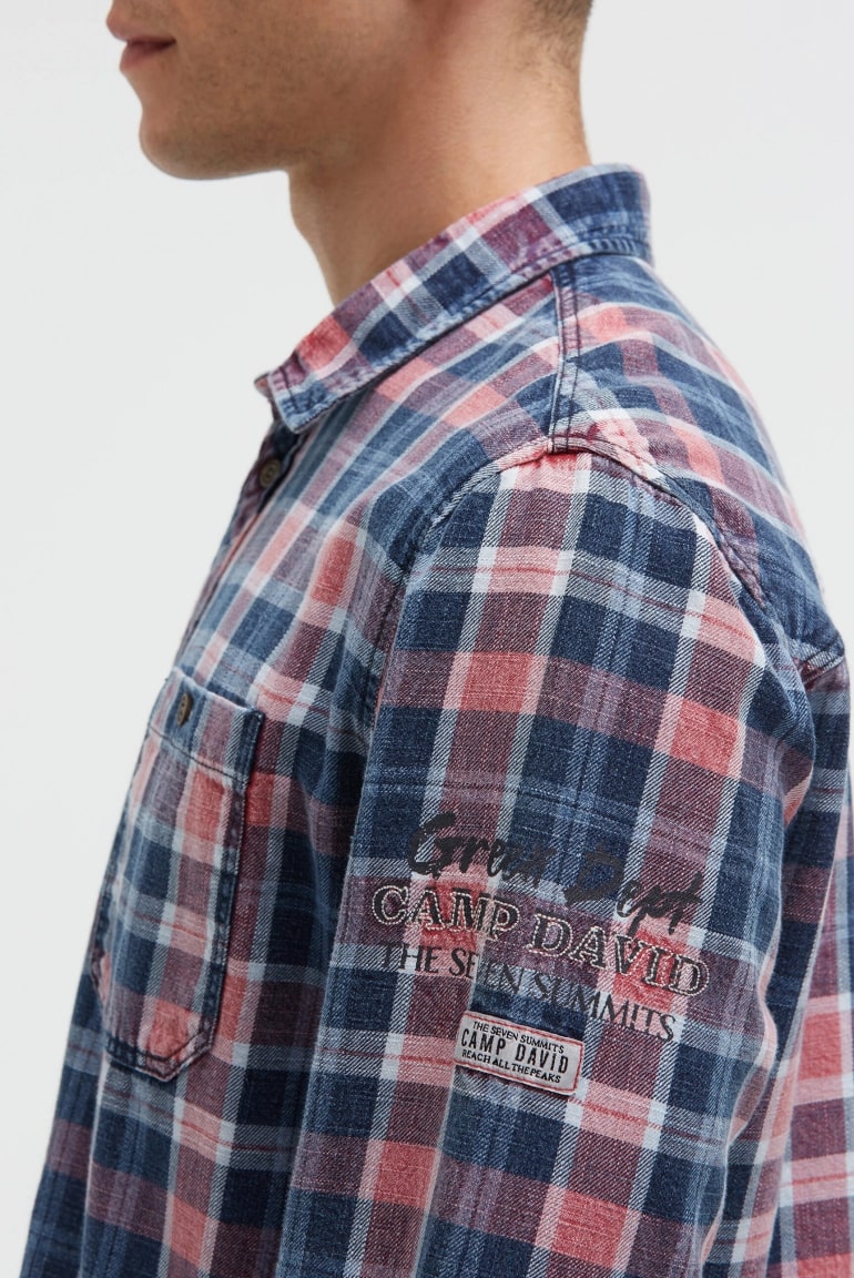 рубашка brick red indigo