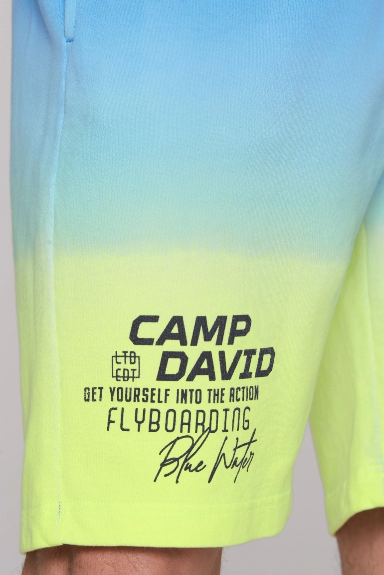 шорты трик. dip dye electric yellow