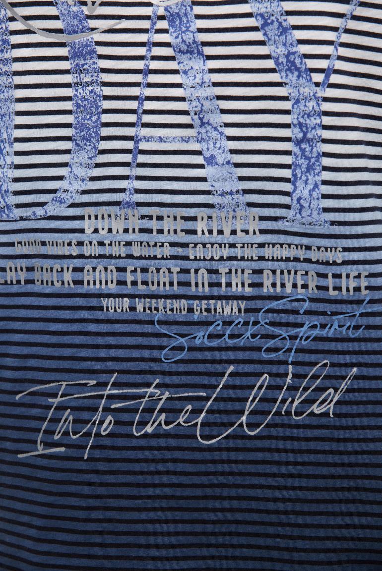 футболка dip dye ivory / blue navy