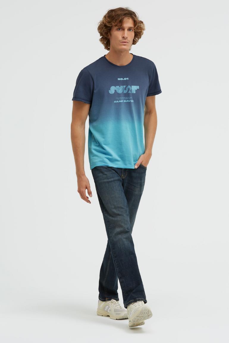 футболка dip dye aqua