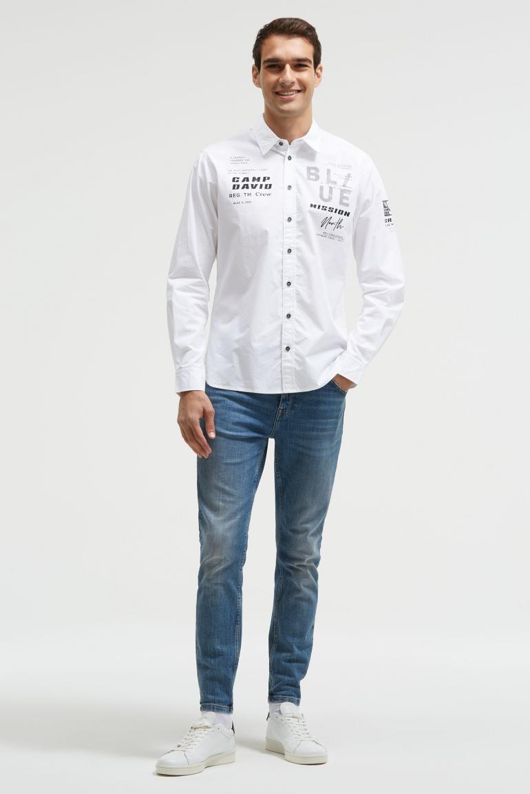 рубашка muscle fit opticwhite