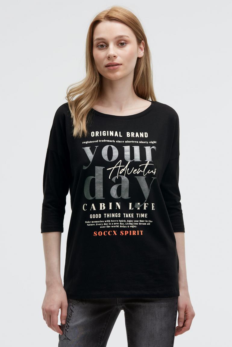 футболка 3/4 black