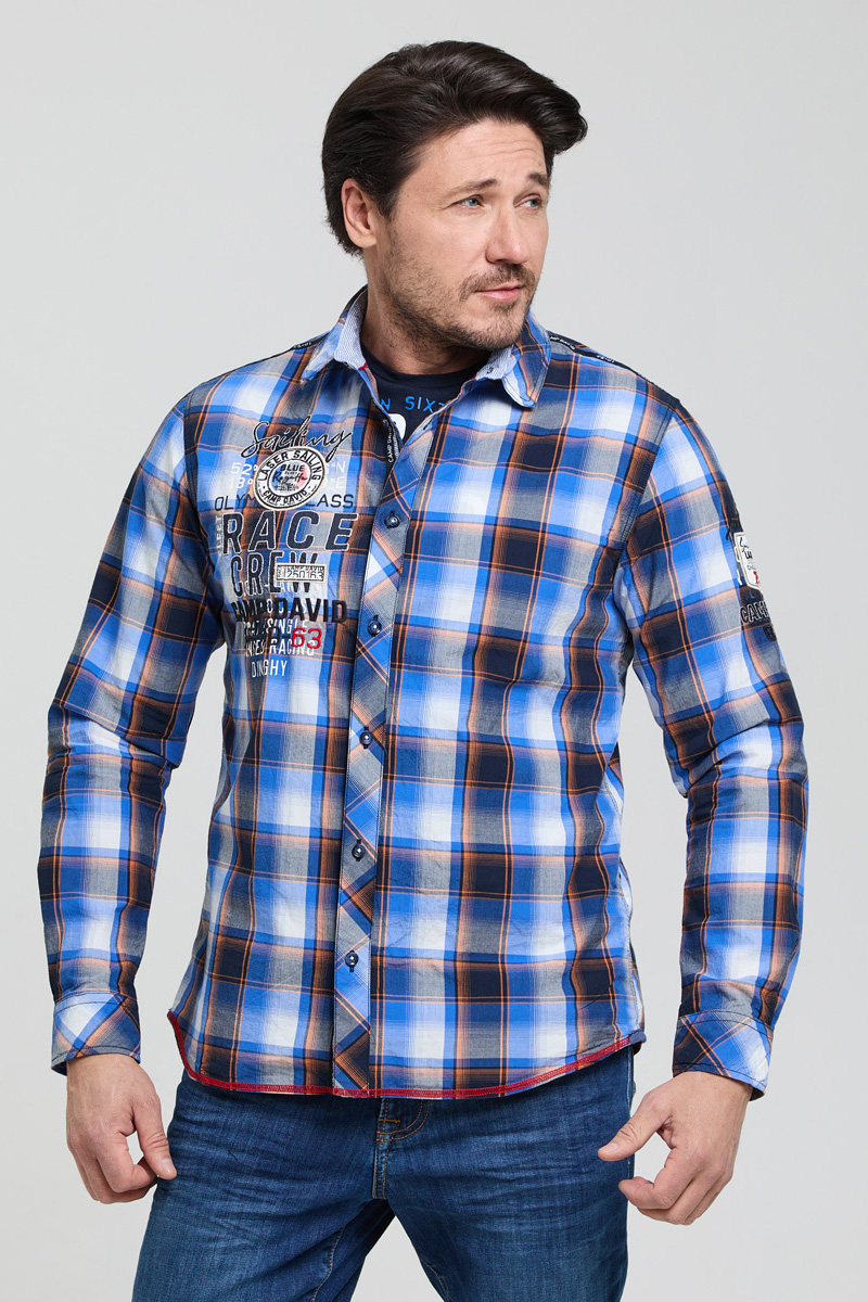 рубашка navy / blaze orange