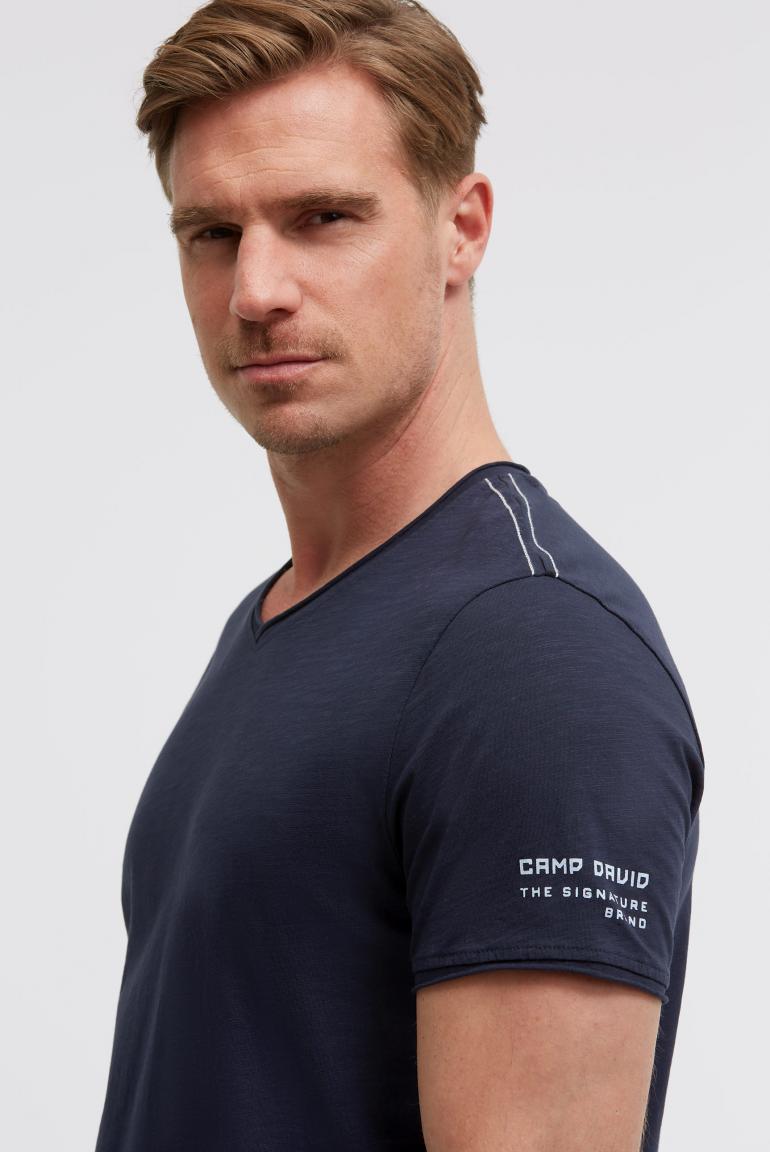 футболка v-neck blue navy