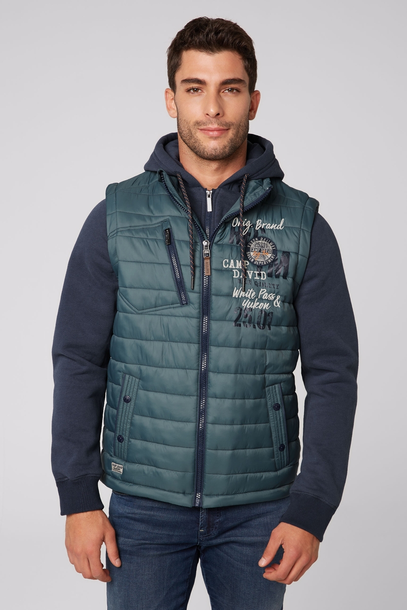 толстовка с жилетом 2в1 grey green