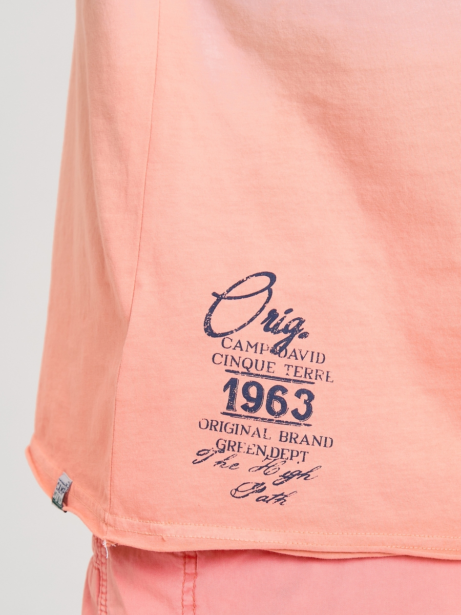 футболка dipdye opticwhite / peach red