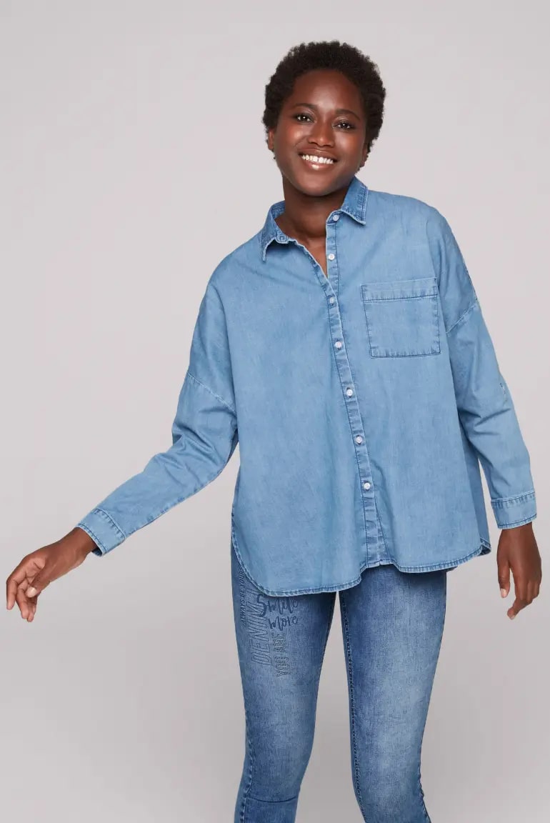 рубашка denim blue vintage blue vintage