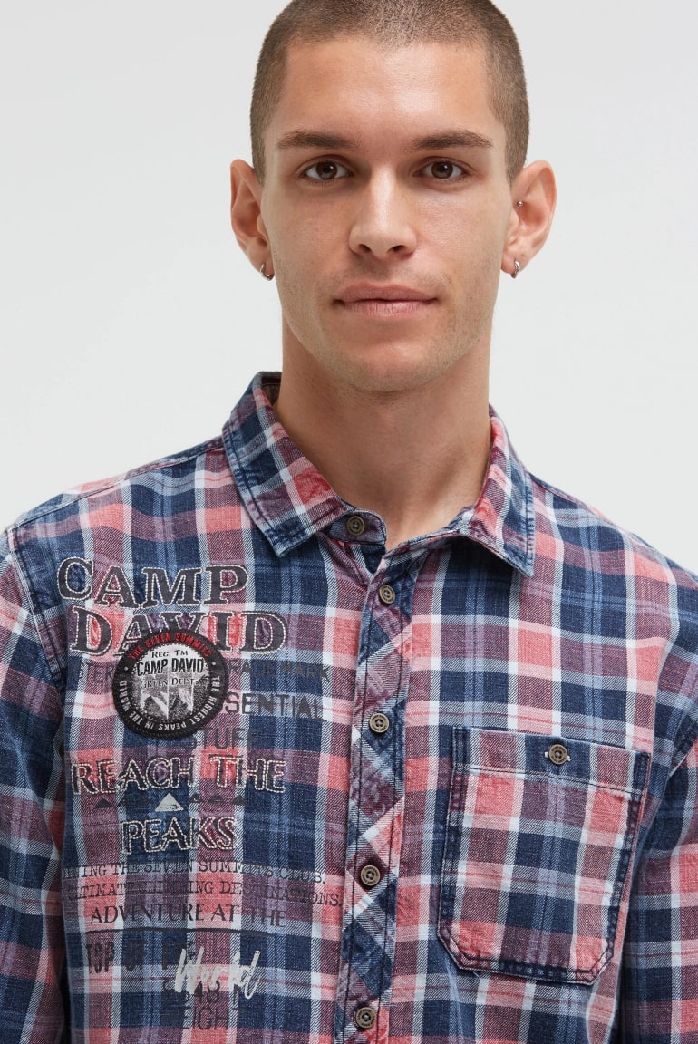 рубашка brick red indigo