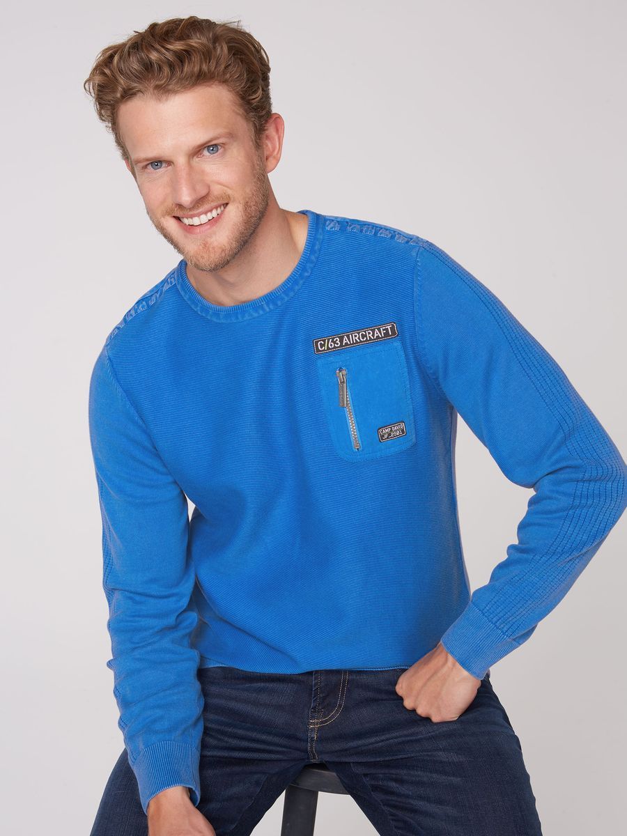 пуловер neon blue