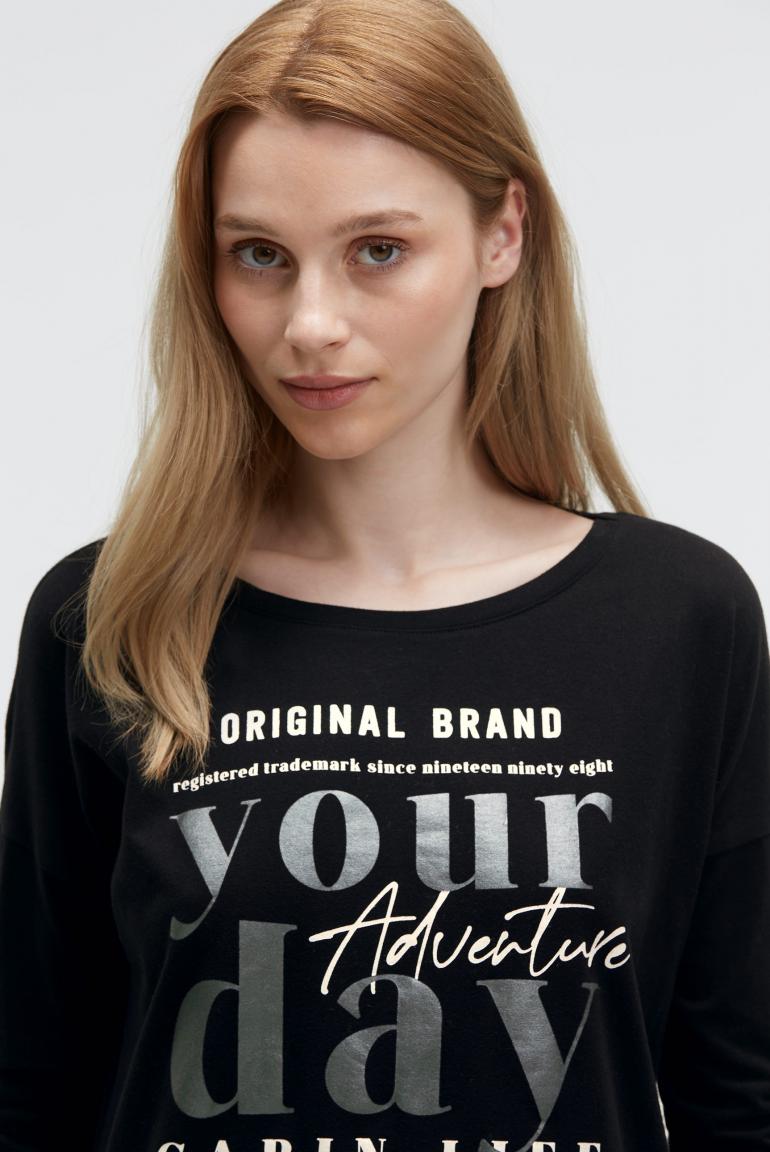 футболка 3/4 black