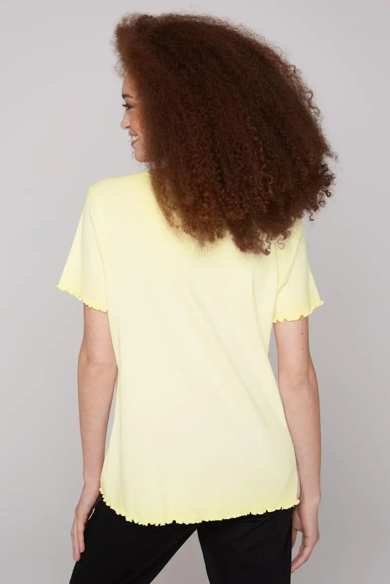 футболка HO:LLY faded yellow