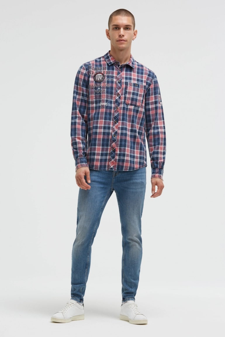 рубашка brick red indigo