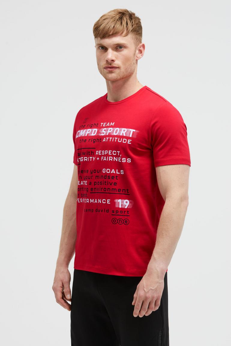 футболка bright red