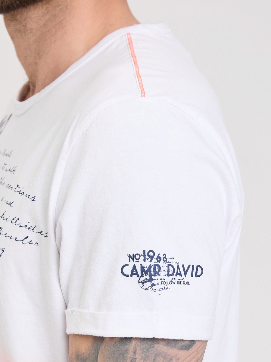 футболка dipdye opticwhite / peach red