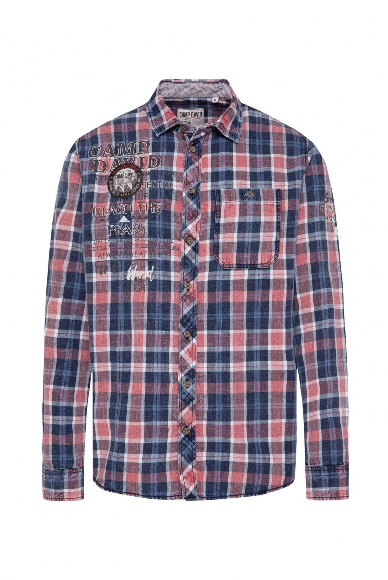 рубашка brick red indigo