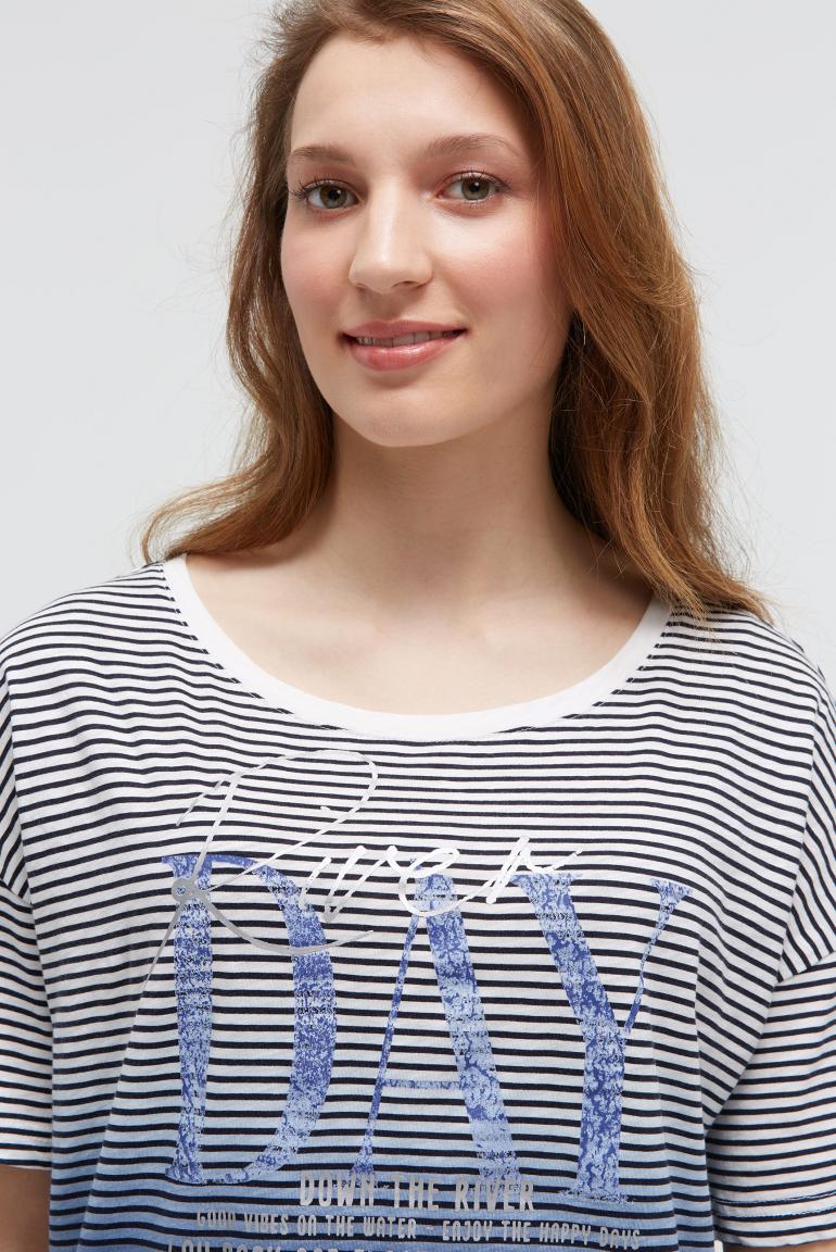 футболка dip dye ivory / blue navy