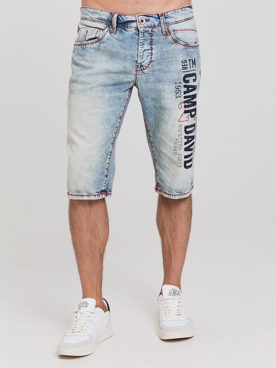 шорты RO:BI  light wash with print light washed