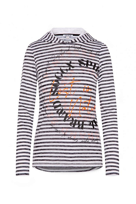 лонгслив ivory / black