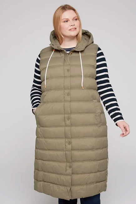 жилет удлиненный soft olive