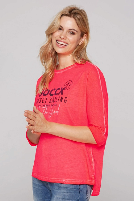 футболка oversize flashy red