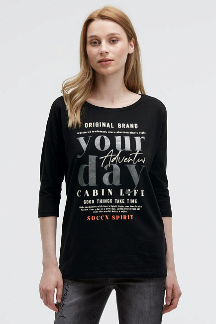 футболка 3/4 black