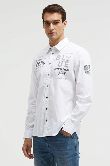 рубашка muscle fit opticwhite