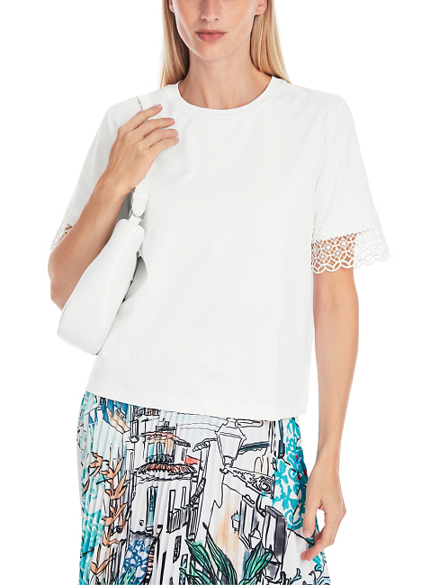 футболка с кружевом