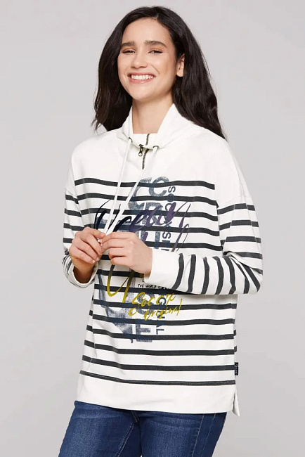 свитшот ivory / blue navy