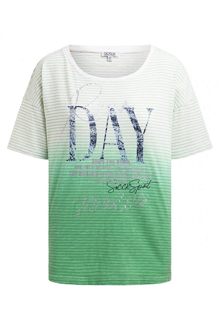 футболка dip dye ivory / milky green