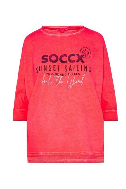 футболка oversize flashy red