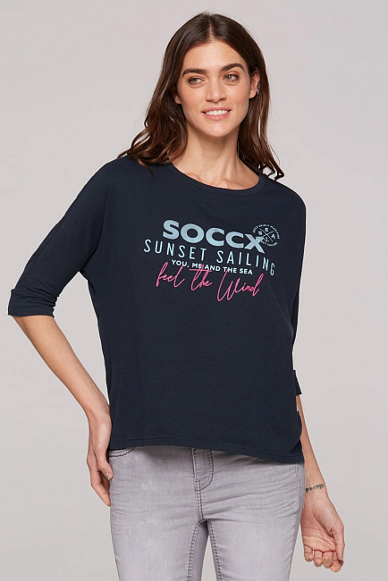 футболка oversize blue navy